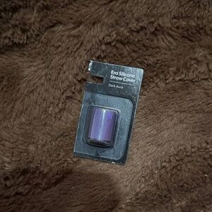 Purple Silicone Straw Cover BrüMate